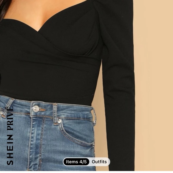 SHEIN Tops - • Top Rated SHEIN Essnce Contrast Guipure Lace Blouse